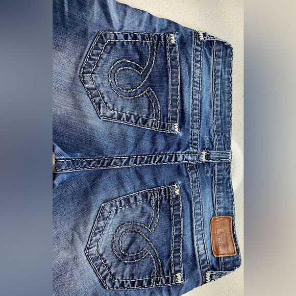 •	Big Star Liv Capri Jeans Women’s 30x23 Blue Stretch Denim EUC - Picture 5 of 15